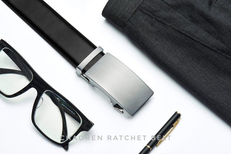 CHAOREN Mens Belt - Mens Ratchet Belt Leather 1 3/8" for Dress Pant - Micro Adjustable Belt Fit Everywhere - Image 5